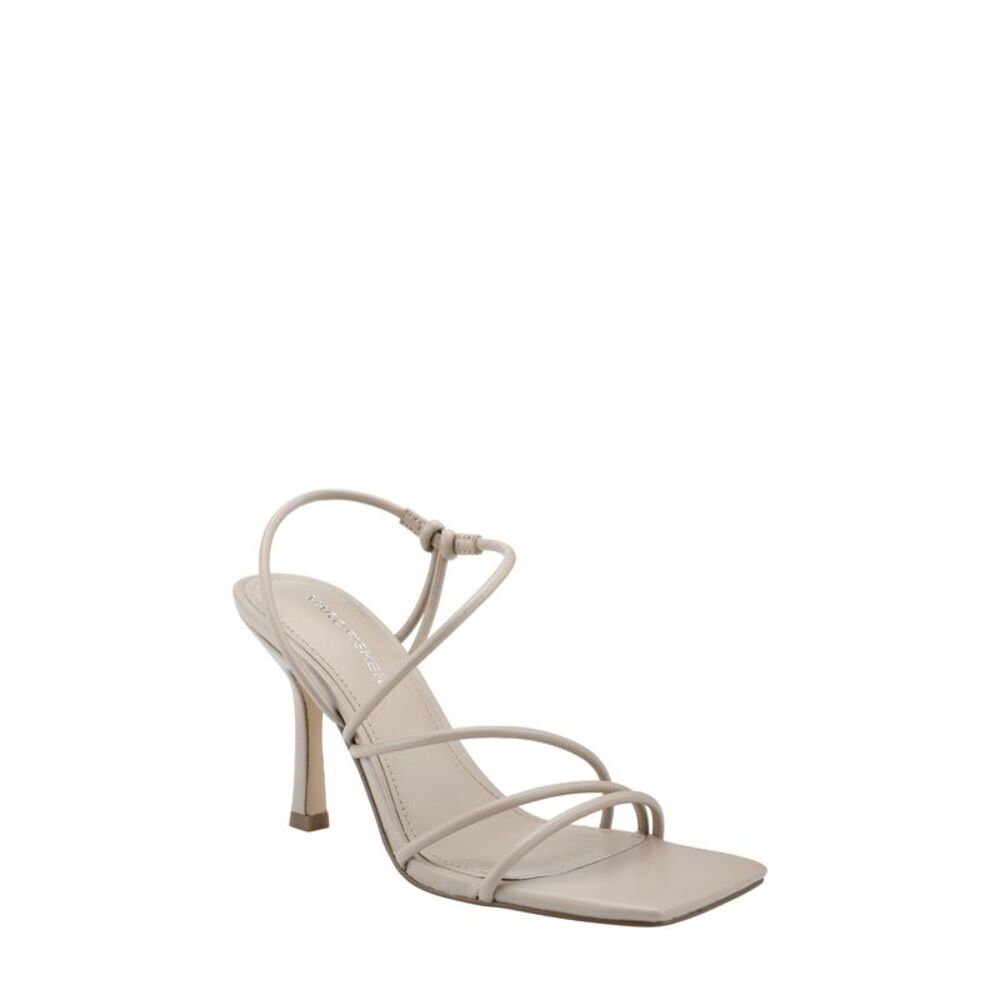 MARC FISHER Womens Beige Dareta Open Toe Stiletto Slip On Heeled Sandal 11 M